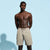 Men Linen Bermuda Shorts Cargo Pockets - Beige - 1