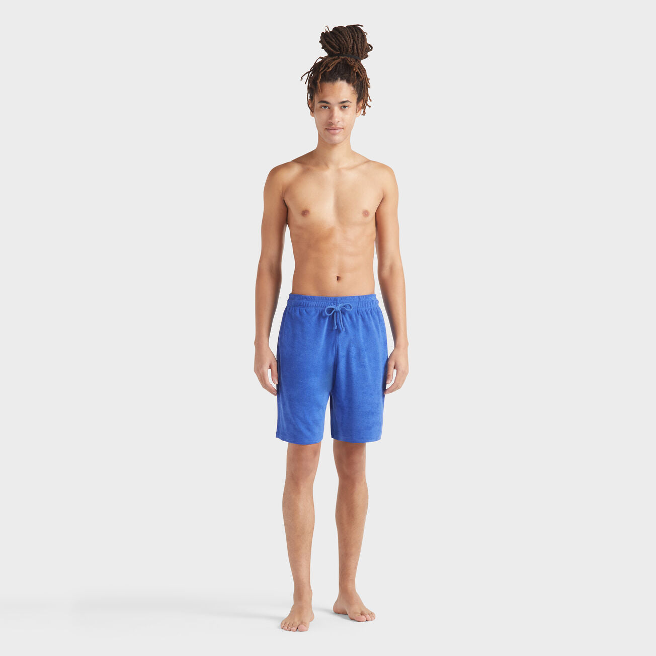 Terry Bermuda Shorts Solid - Blue - 1