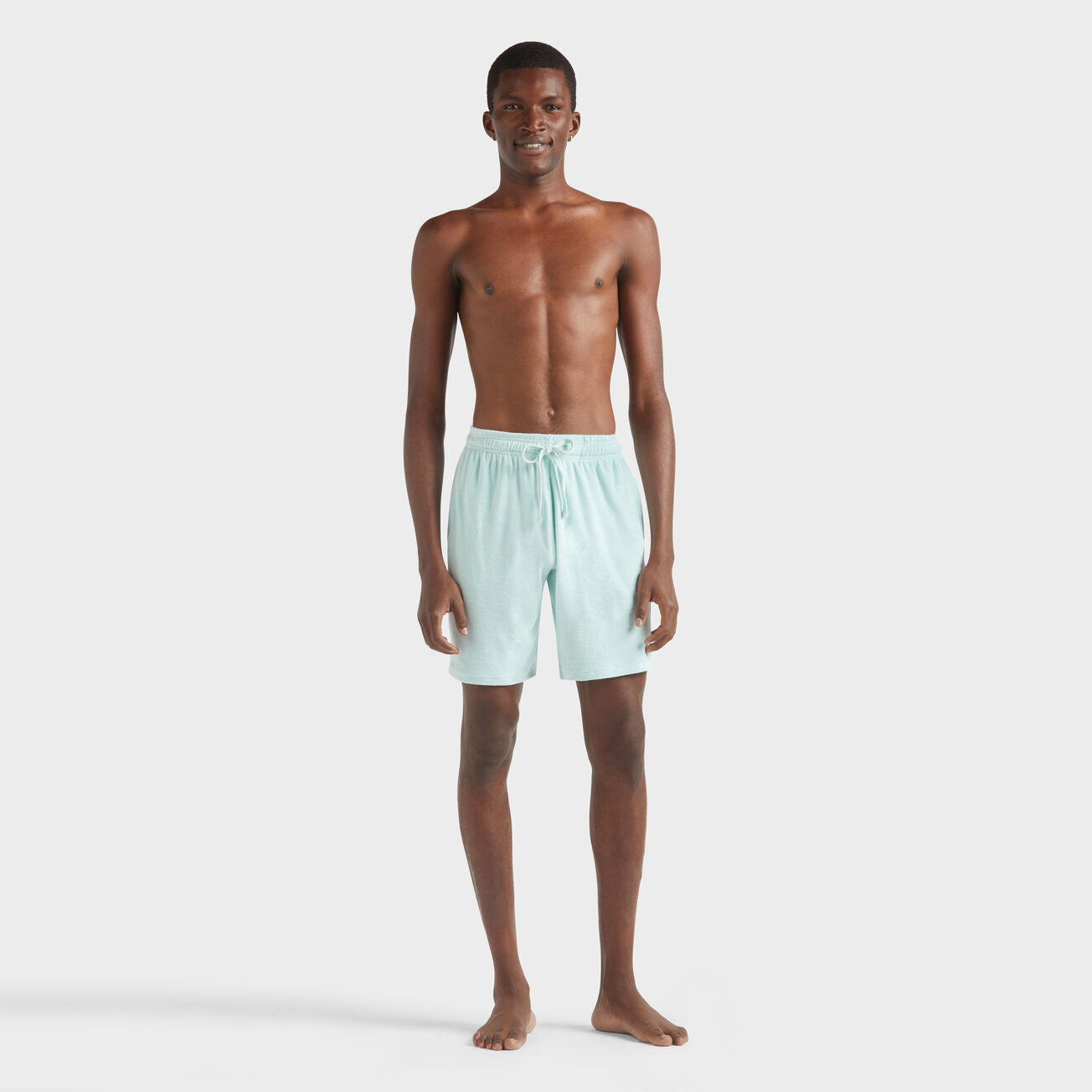 Terry Bermuda Shorts Solid - Light Blue - 1
