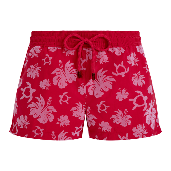 Women Swim Shorts Flocked Turtles heart - Red - 4