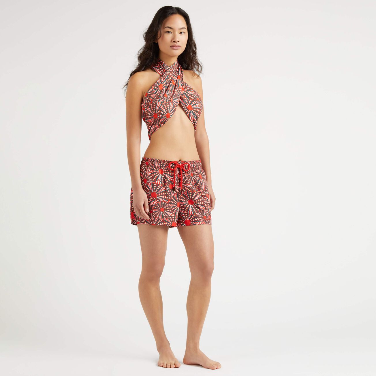 Women Swim Shorts Oursinades - Red - 1