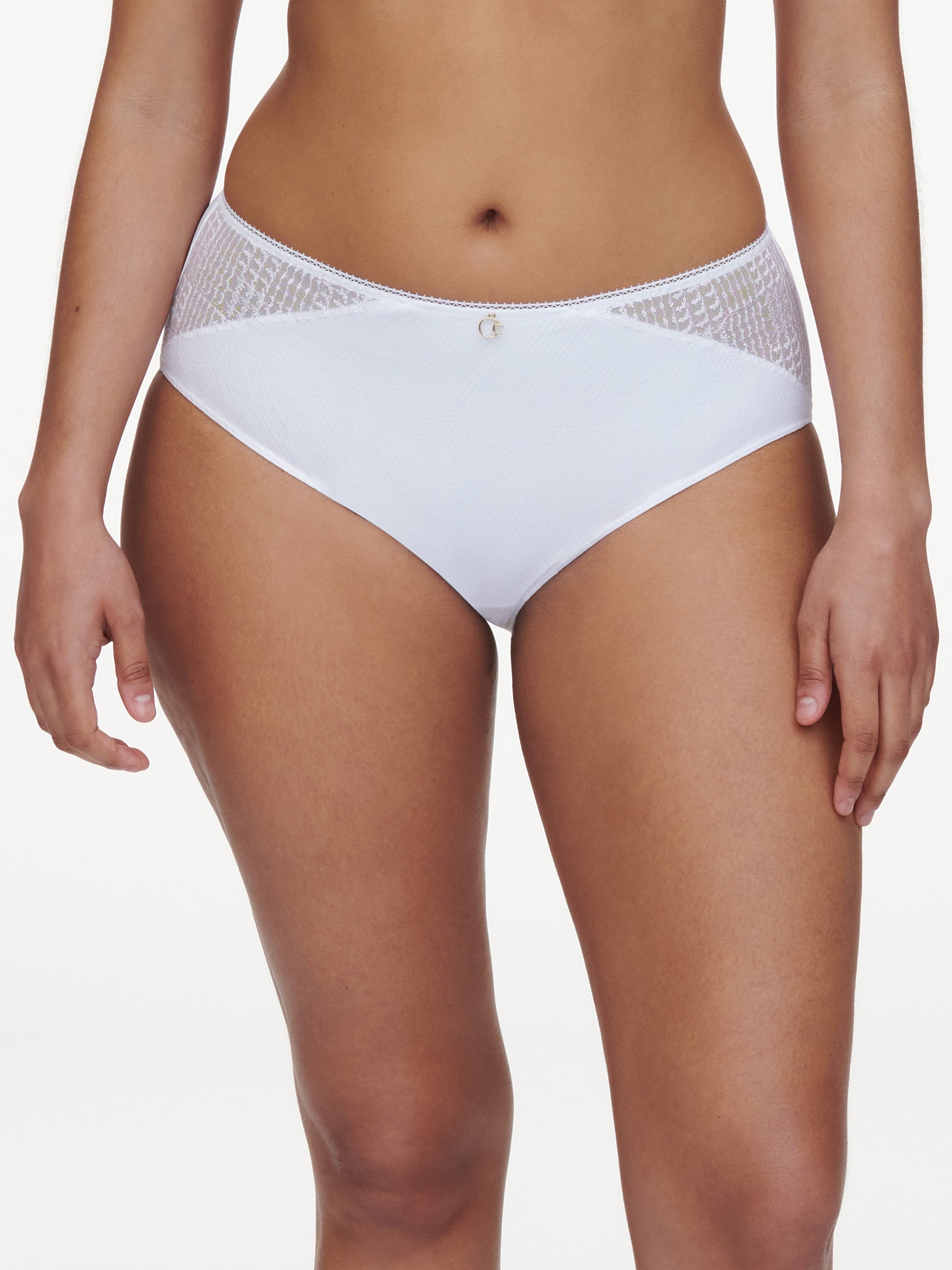 Origins Lace Mid Rise Bikini - White - 1