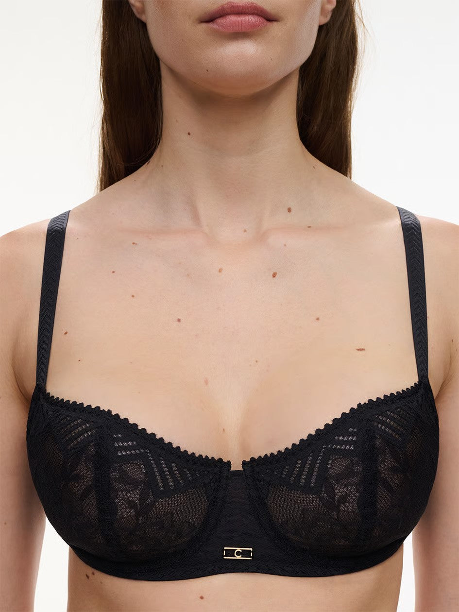 Origins Lace Unlined Demi Bra - Black - 2