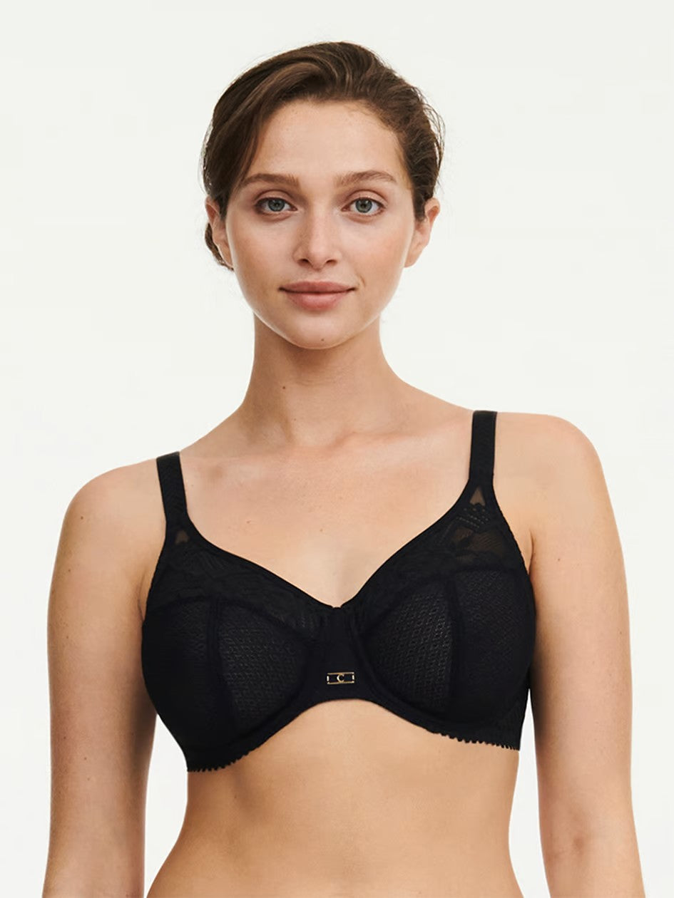 Origins Lace Full Coverage Underwire Bra - Black - 1