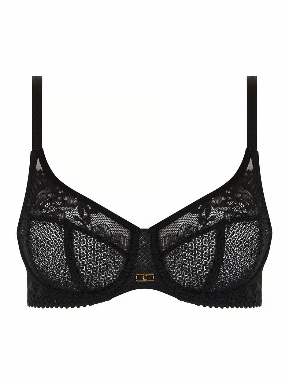 Origins Lace Full Coverage Underwire Bra - Black - 5