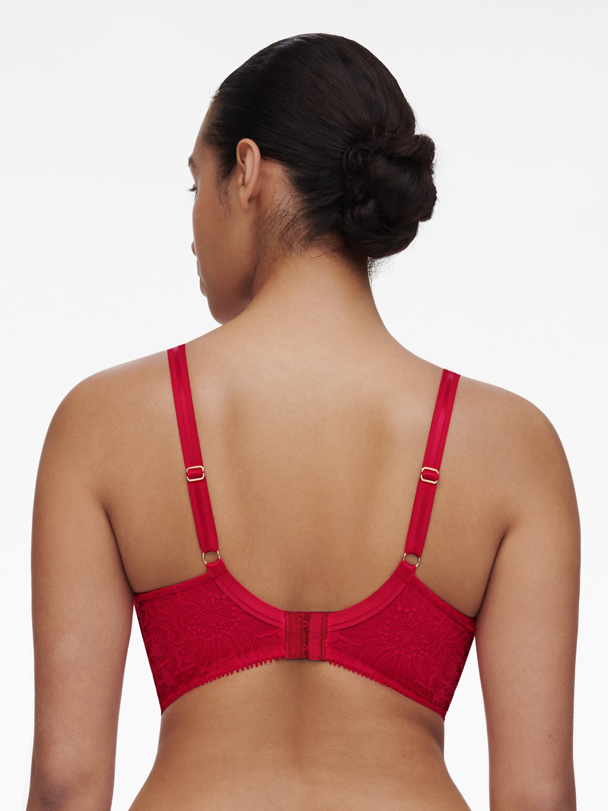 Day To Night Lace Full Coverage Unlined Bra - Red - 3