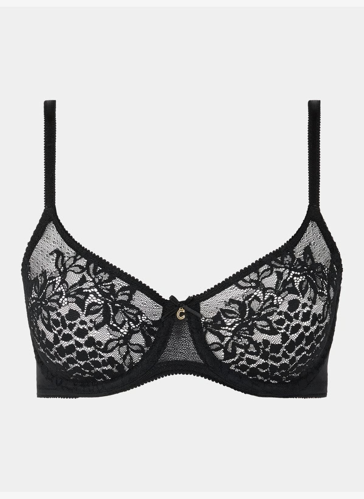 Maris Lace Full Coverage Unlined Bra - Black - 4
