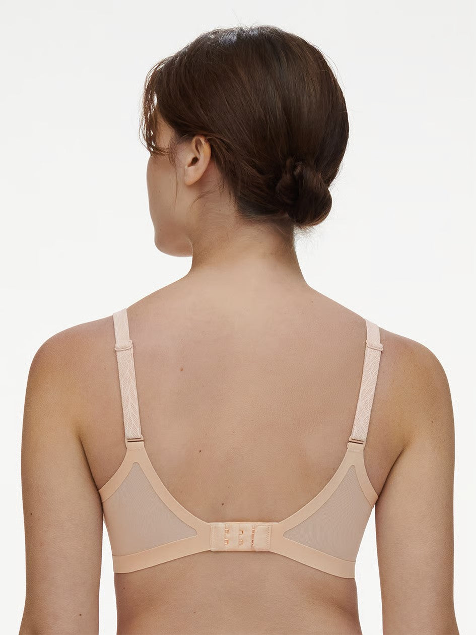 Pure Lace Unlined Underwire Bra - Beige - 4