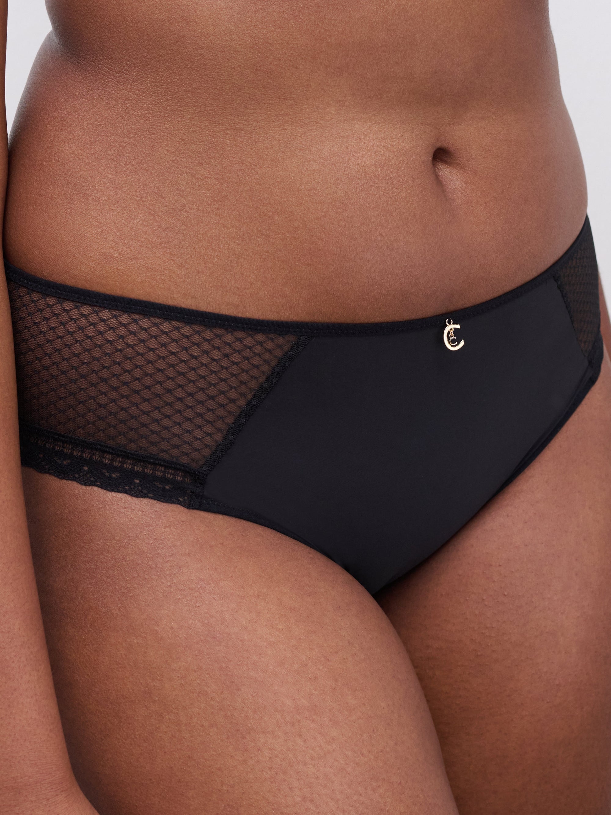 Romance Mid Rise Bikini - Black - 1