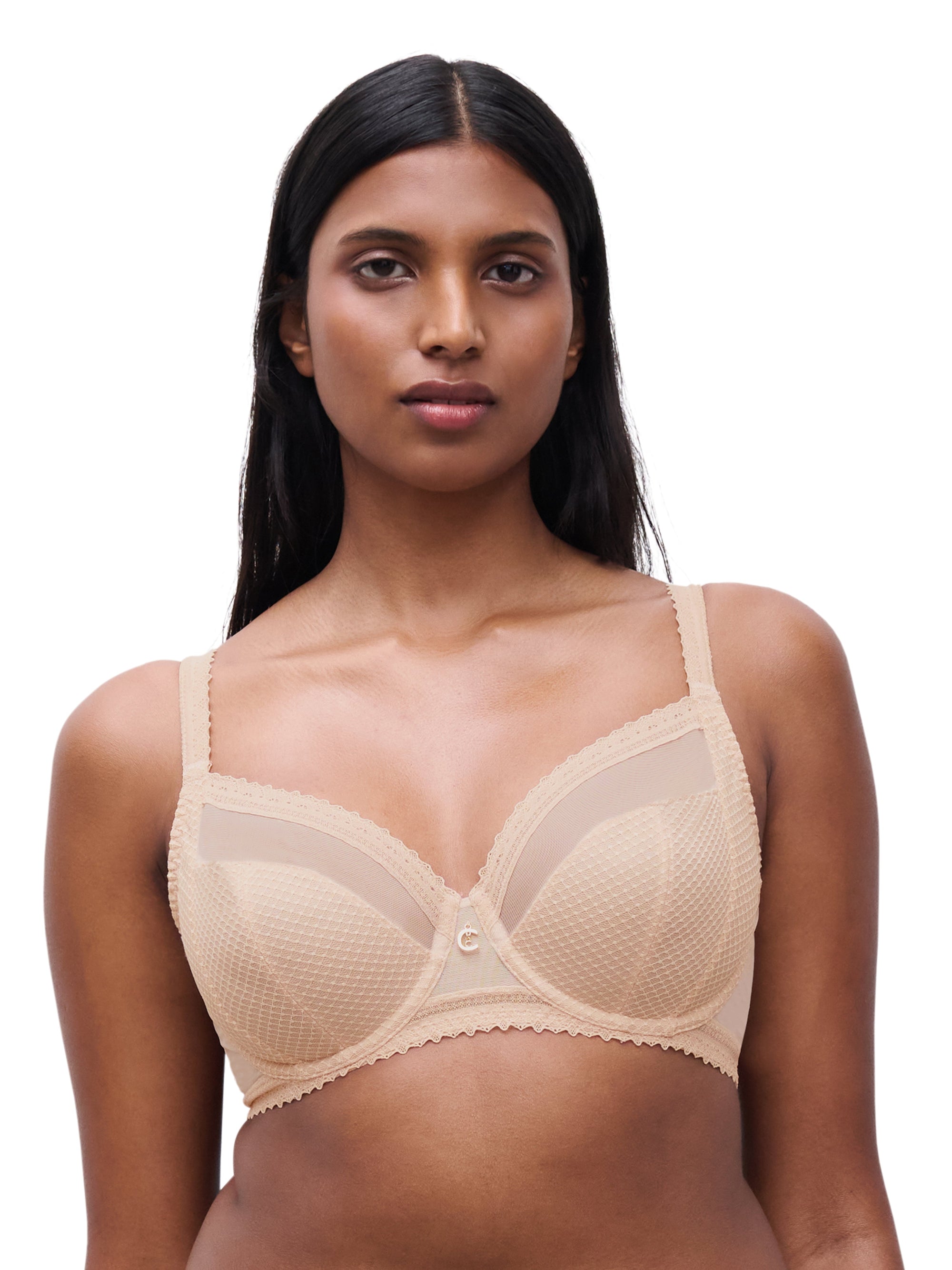 Romance Covering Underwired Bra - Nude - 1