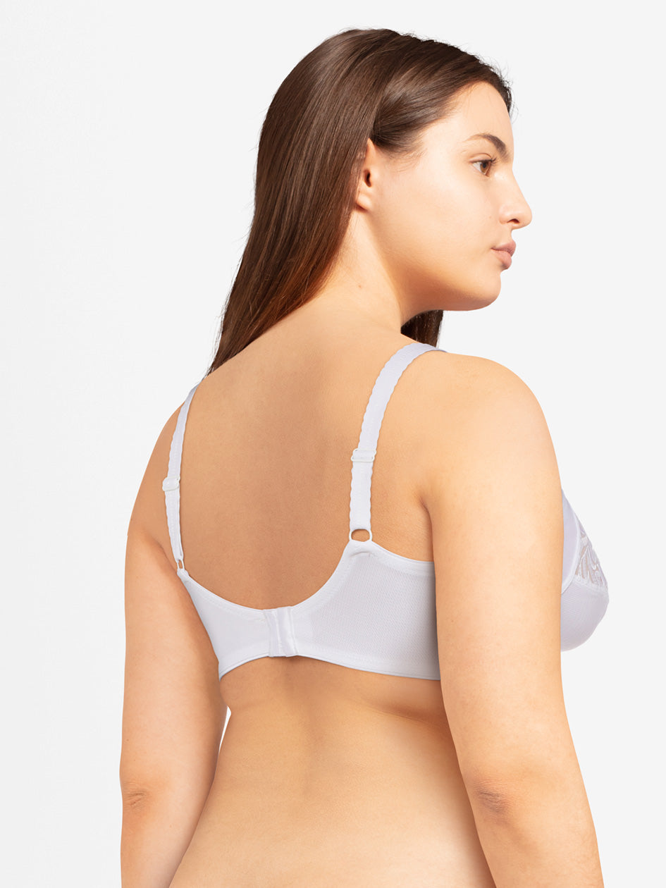 Amazone Full Coverage Wireless Bra - White - Image 4