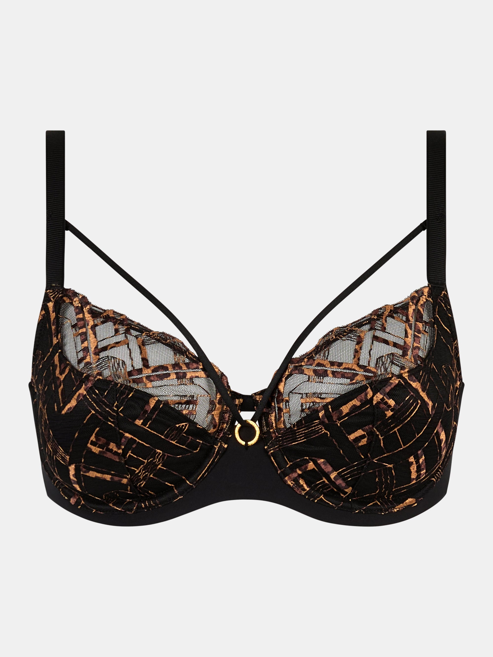 Graphic Support Non-Padded Underwire Bra - Leopard - 4