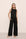 Organic Linen Knit Boat Neck Crop Tank with pant - Black - 1