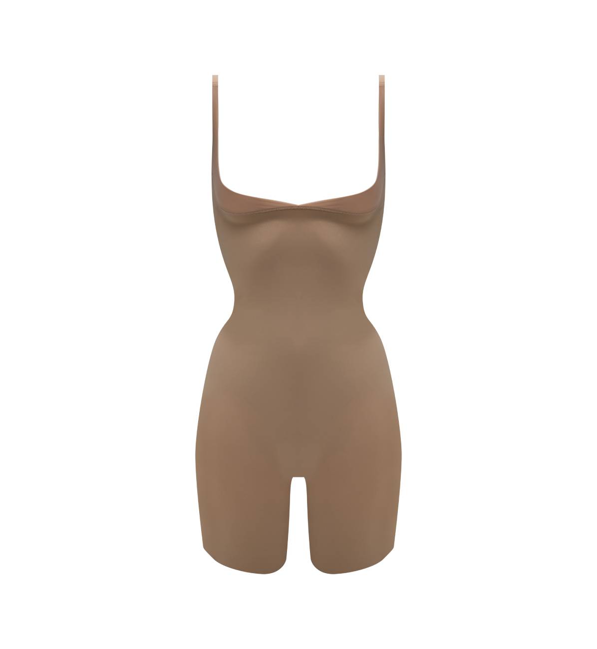 Basic Shaping Open Bust Mid-Thigh Shaper - Nude - Image 4
