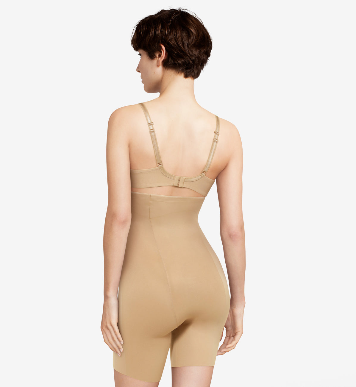 Basic Shaping High Waist Mid-Thigh Brief - Nude - Image 2