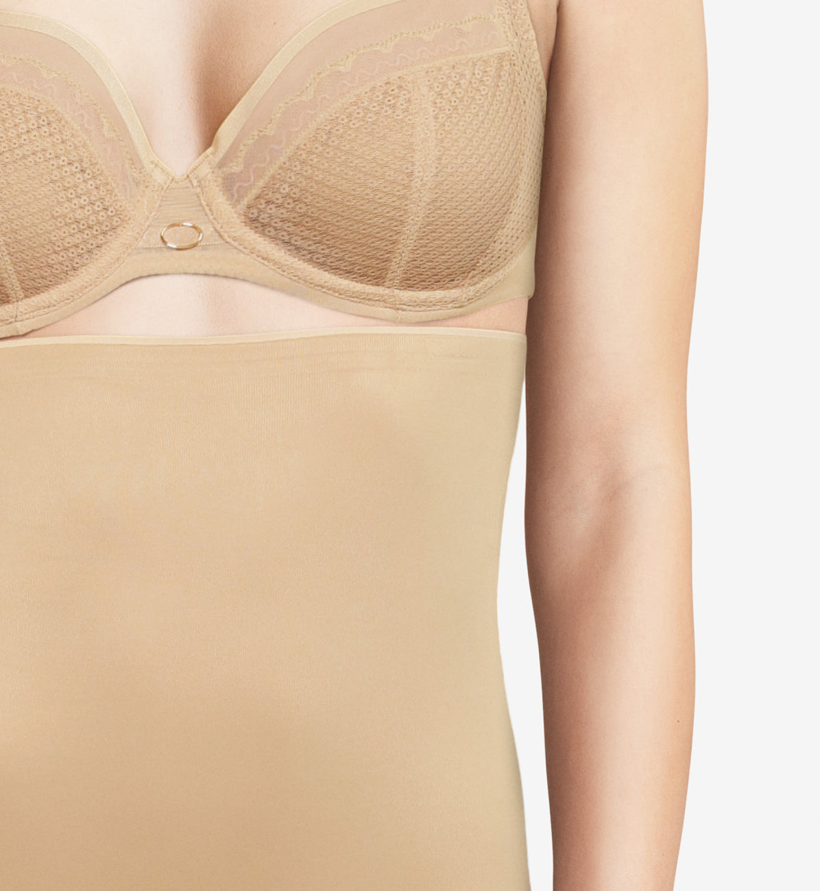 Basic Shaping High Waist Mid-Thigh Brief - Nude - Image 3