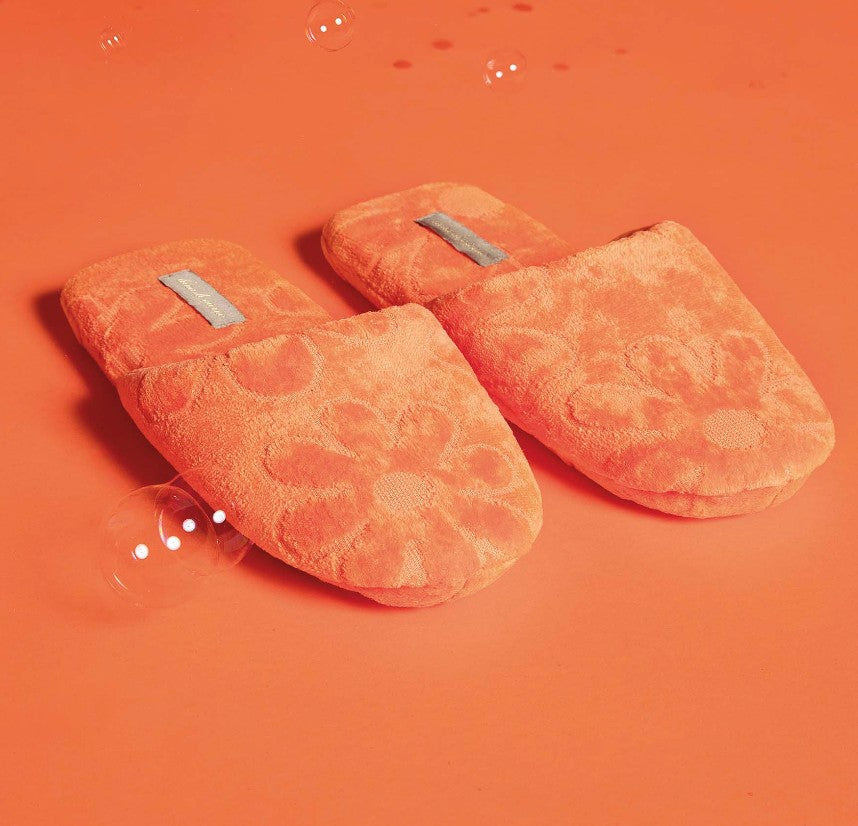 Slippers with daisies - Orange - 1