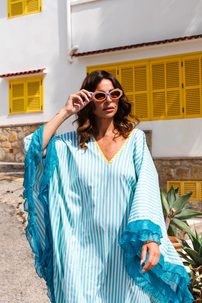 Colorblock Ruffle Sevillana - Aqua - 2