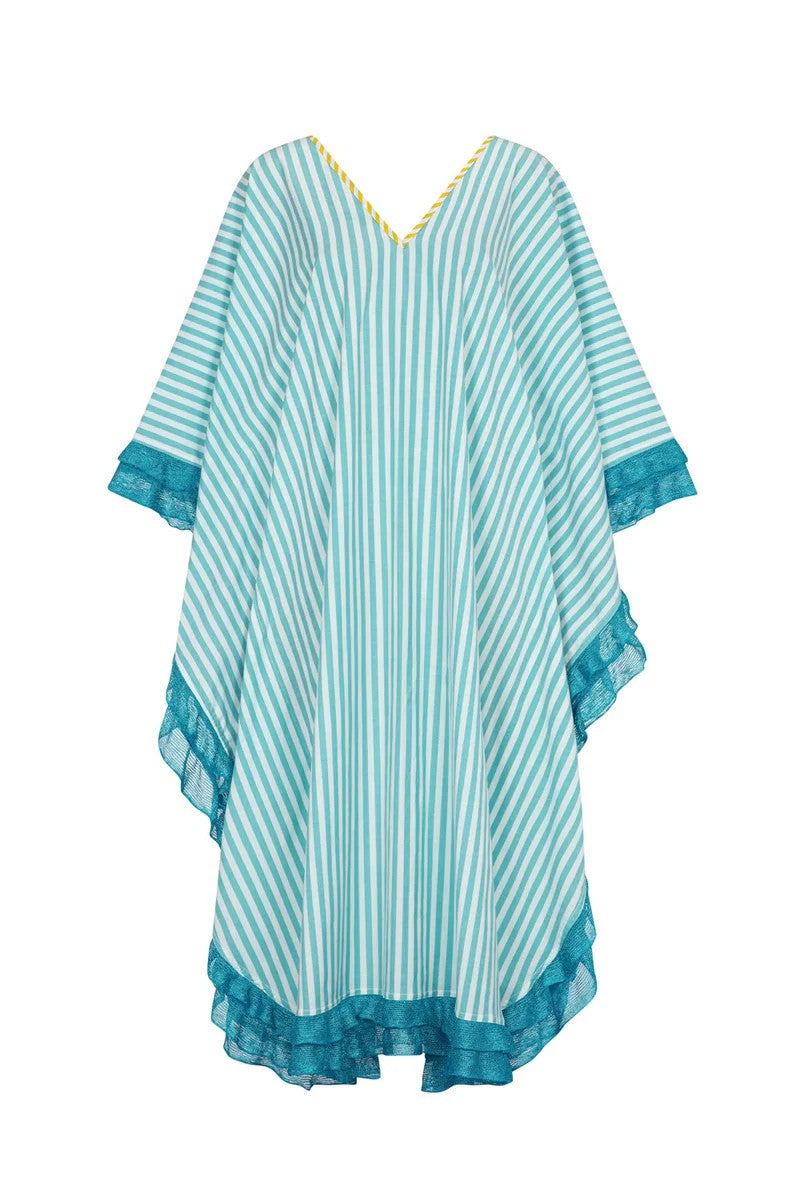 Colorblock Ruffle Sevillana - Aqua - 4