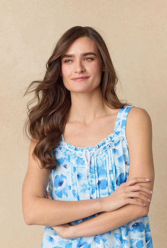 Cotton Waltz Nightgown - Blue Poppy - 4