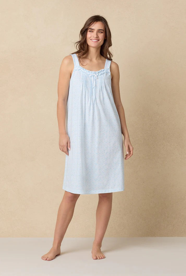 Cotton Waltz Nightgown - Blue Shells - 1