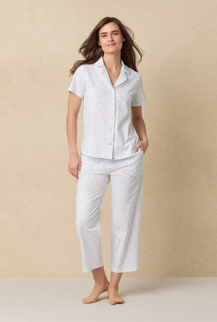 Cotton Capri Pyjama Set - Viney Floral - 1