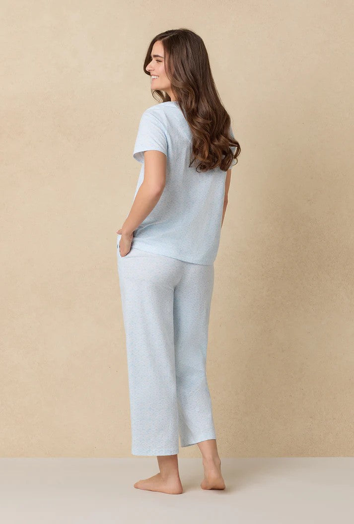 Blue Shells Cotton Capri Pyjama Set - 4