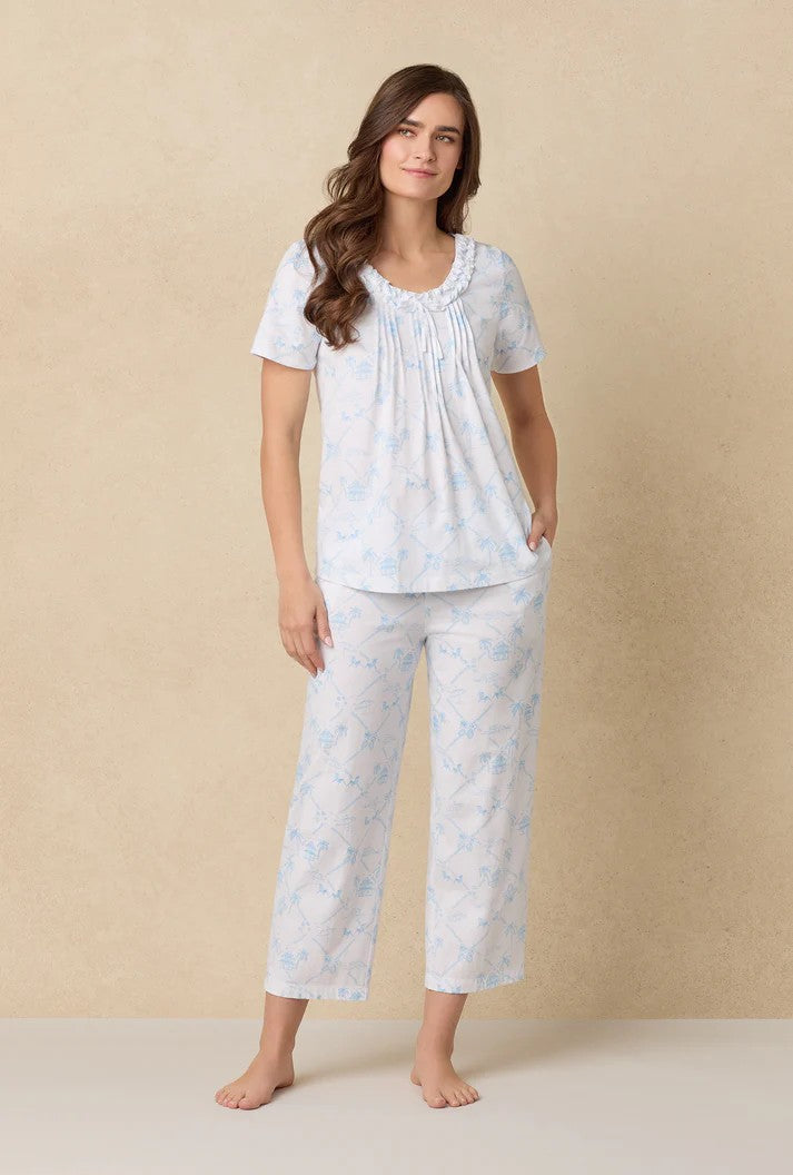 Palm Beach Cotton Capri Pyjama Set - 1