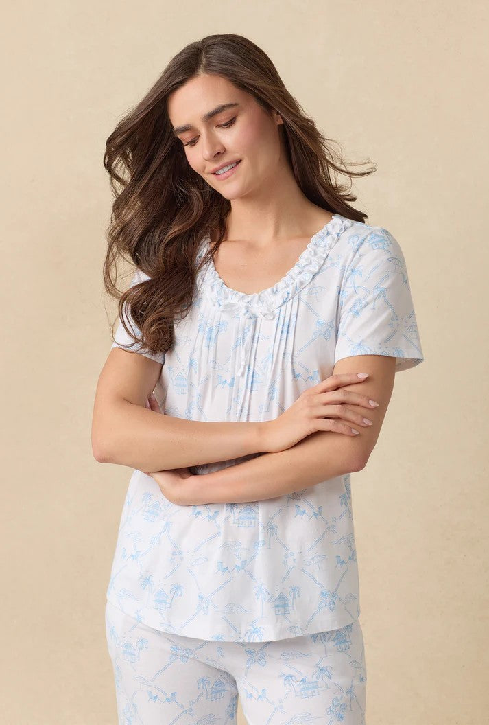 Palm Beach Cotton Capri Pyjama Set - 5