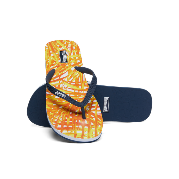 Women Beach Flip Flops Palm Leaves - Orange - 2