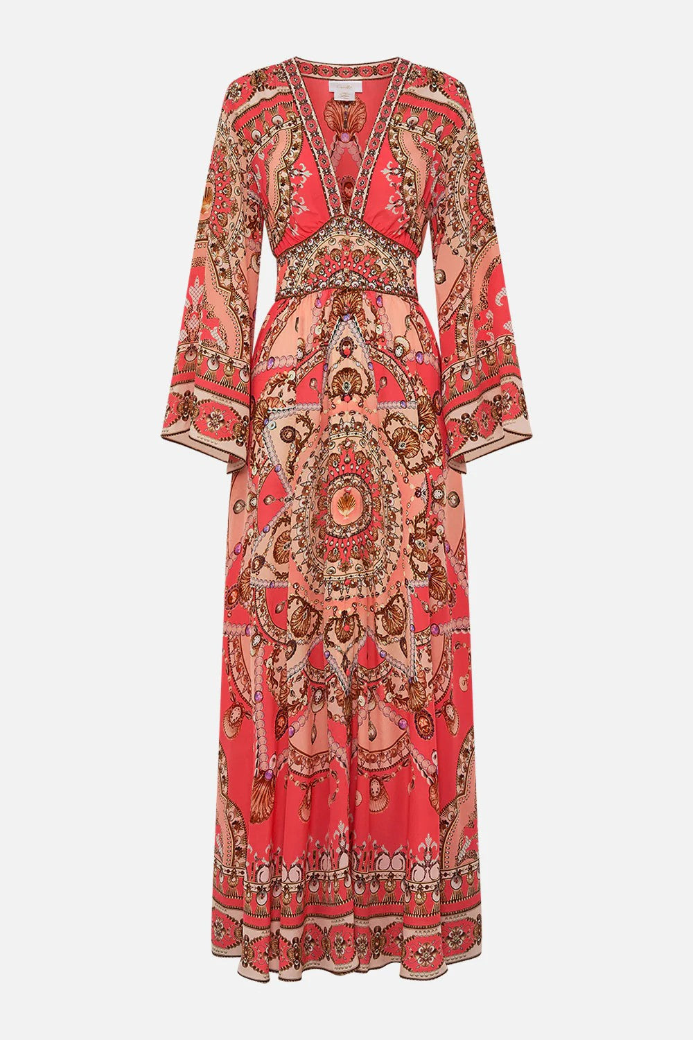 Kimono sleeve dress with shirring detail - 5