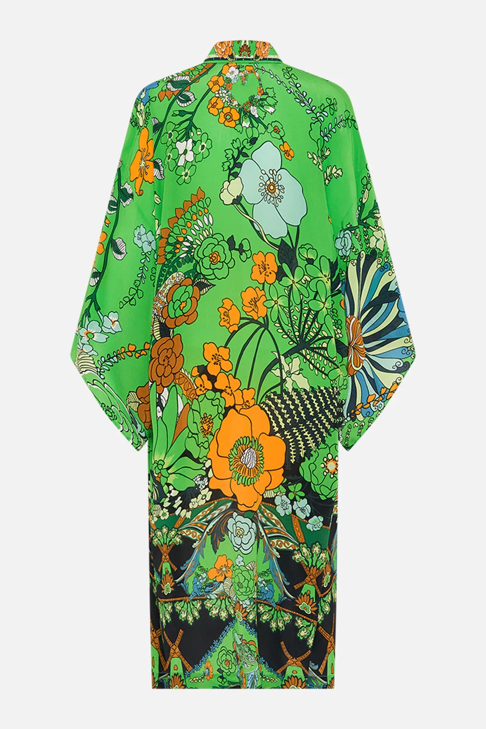 Mid length kimono layer with collar - 5