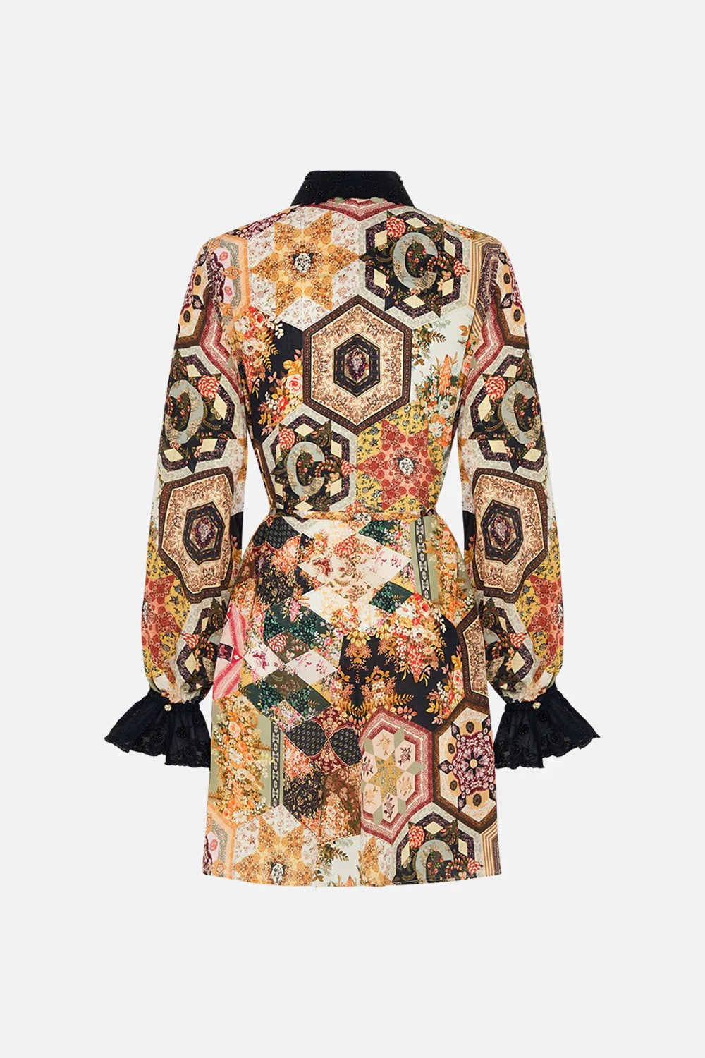 Shift shirt dress with broderie detail - 6