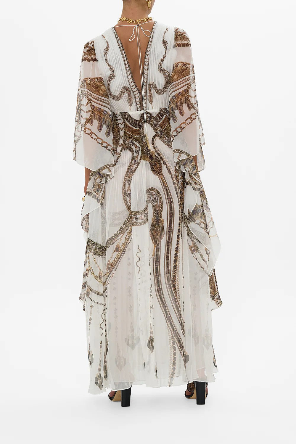 Plisse plunge neck dress - 4