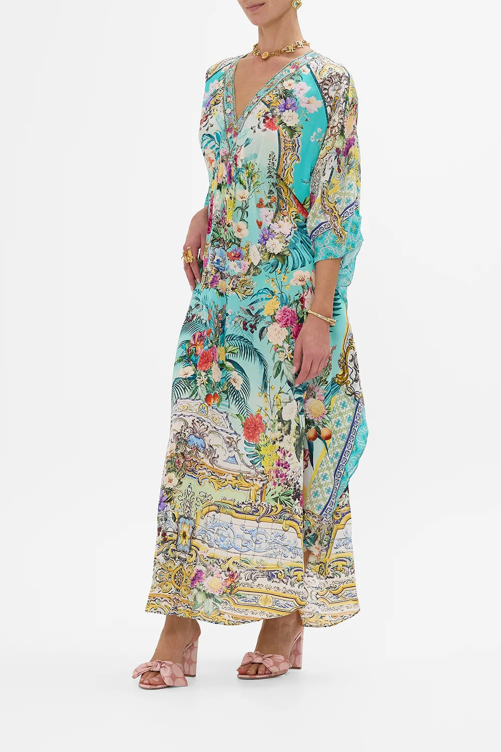 Gathered waist kaftan - 2