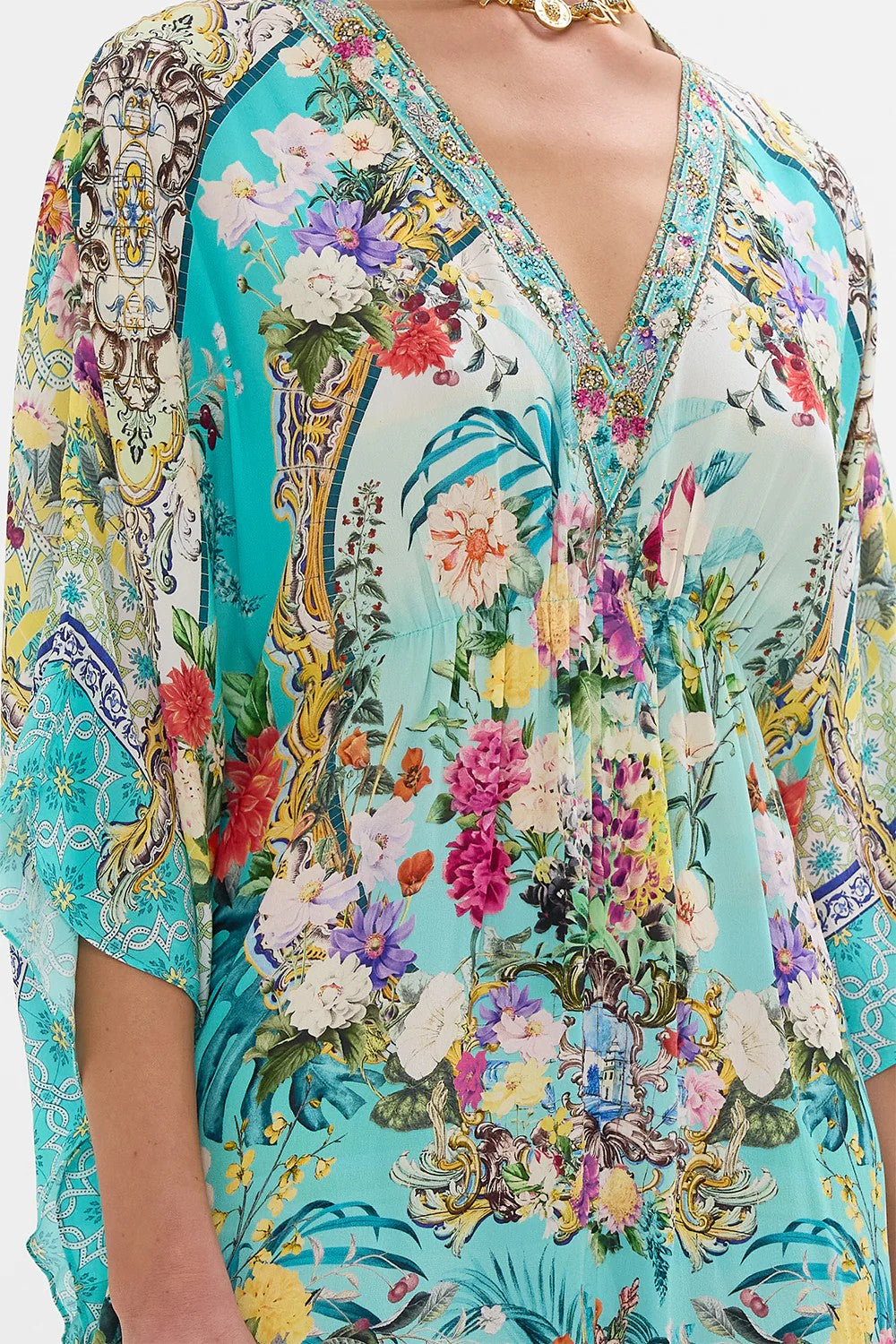 Gathered waist kaftan - 5