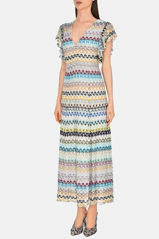 Missoni V-neck midi dress - 1