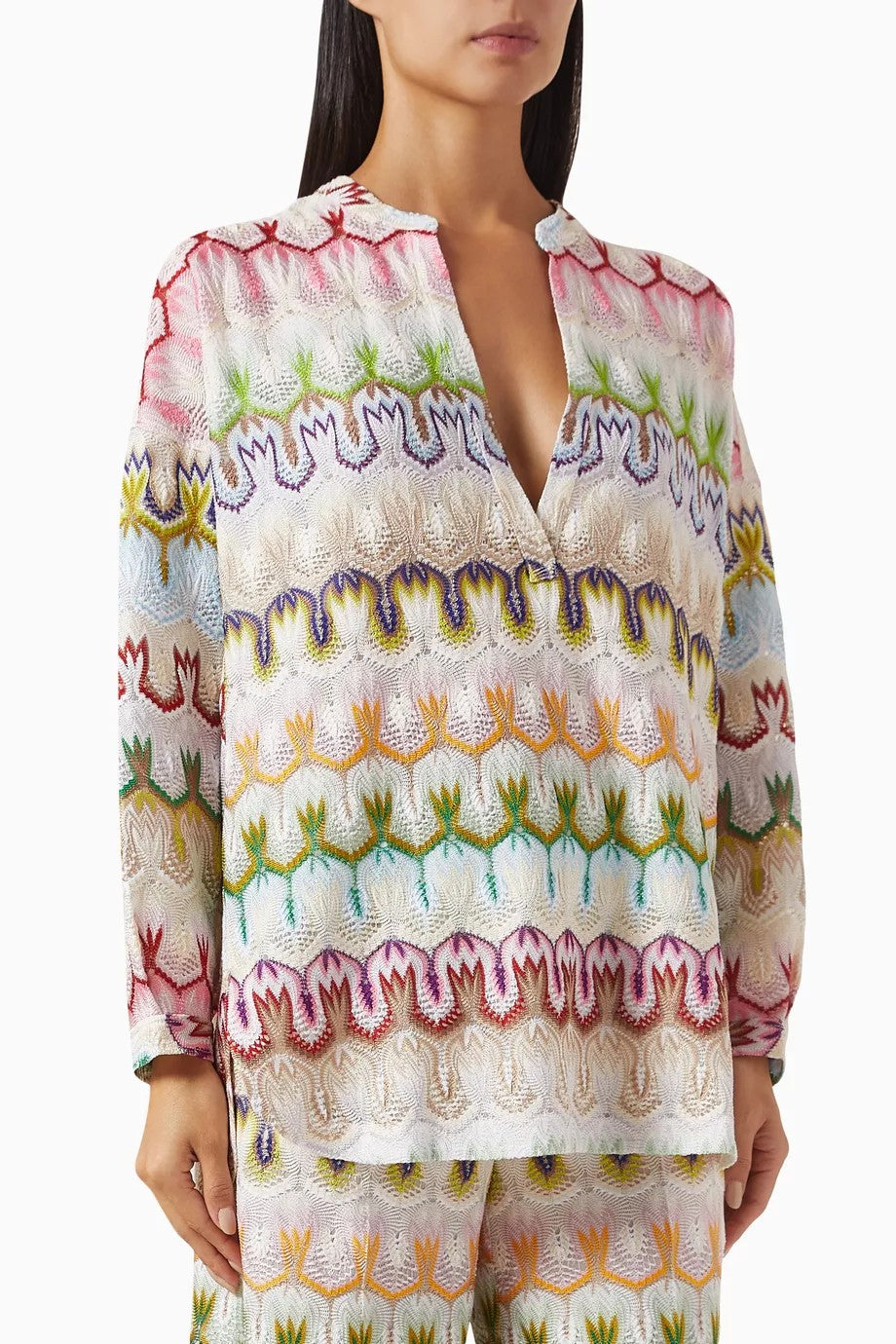 Oversized Korean-style lace blouse - 1