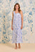 The "Eileen" Butterfly Garden Cotton Modal Ballet Nightgown - Blue - 1