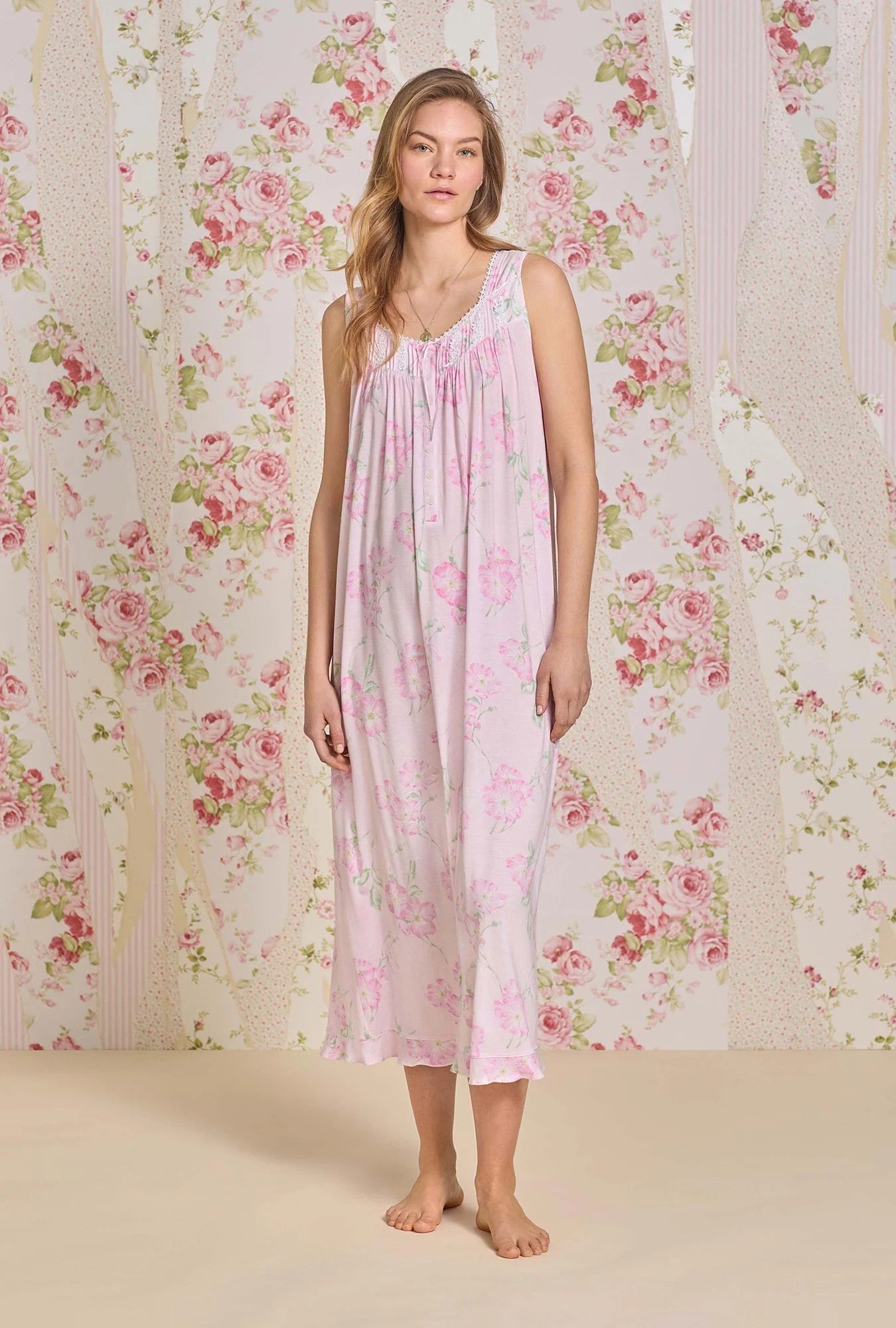 The "Eileen" Wild Stem Tencel™ Modal Ballet Nightgown - Pink - 1