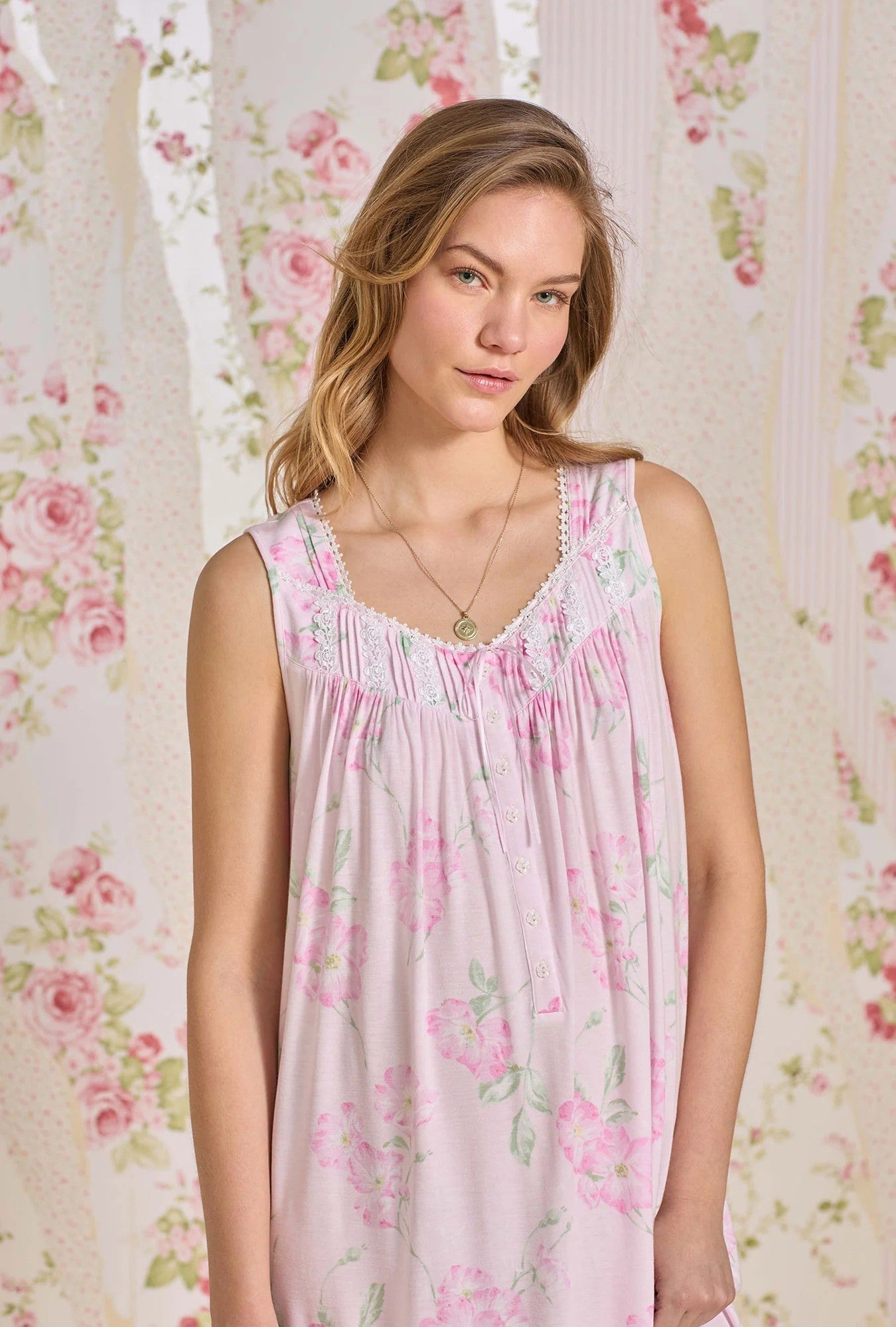 The "Eileen" Wild Stem Tencel™ Modal Ballet Nightgown - Pink - 3