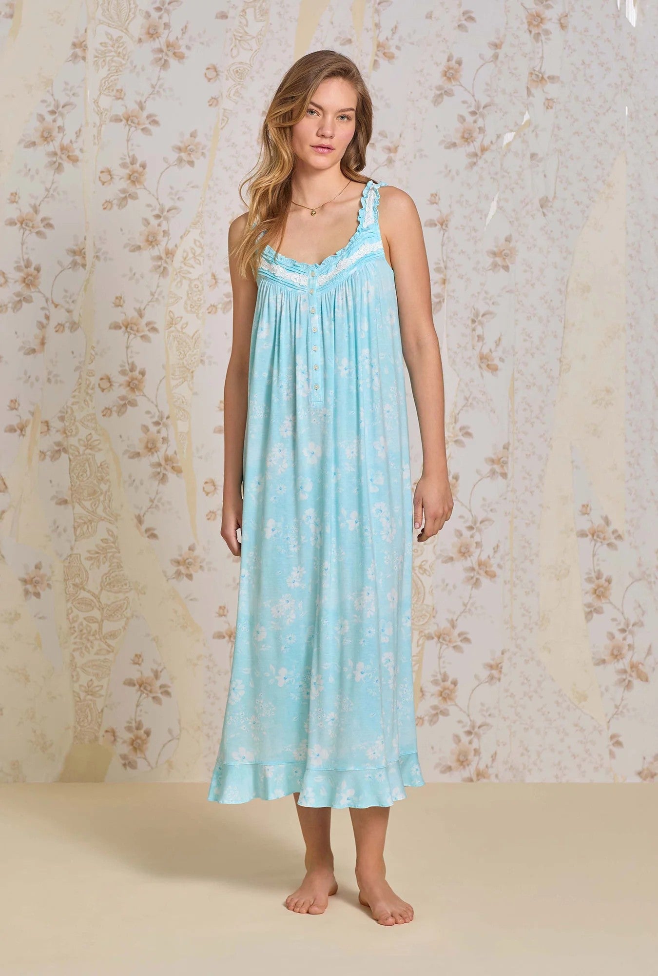 Aqua Bloom Tencel ™ Modal Ballet Nightgown - 1