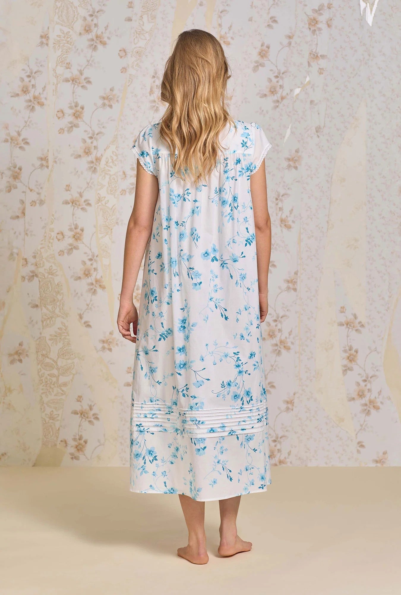 Aqua Dream Cotton Lawn Ballet Nightgown - Aqua - 4