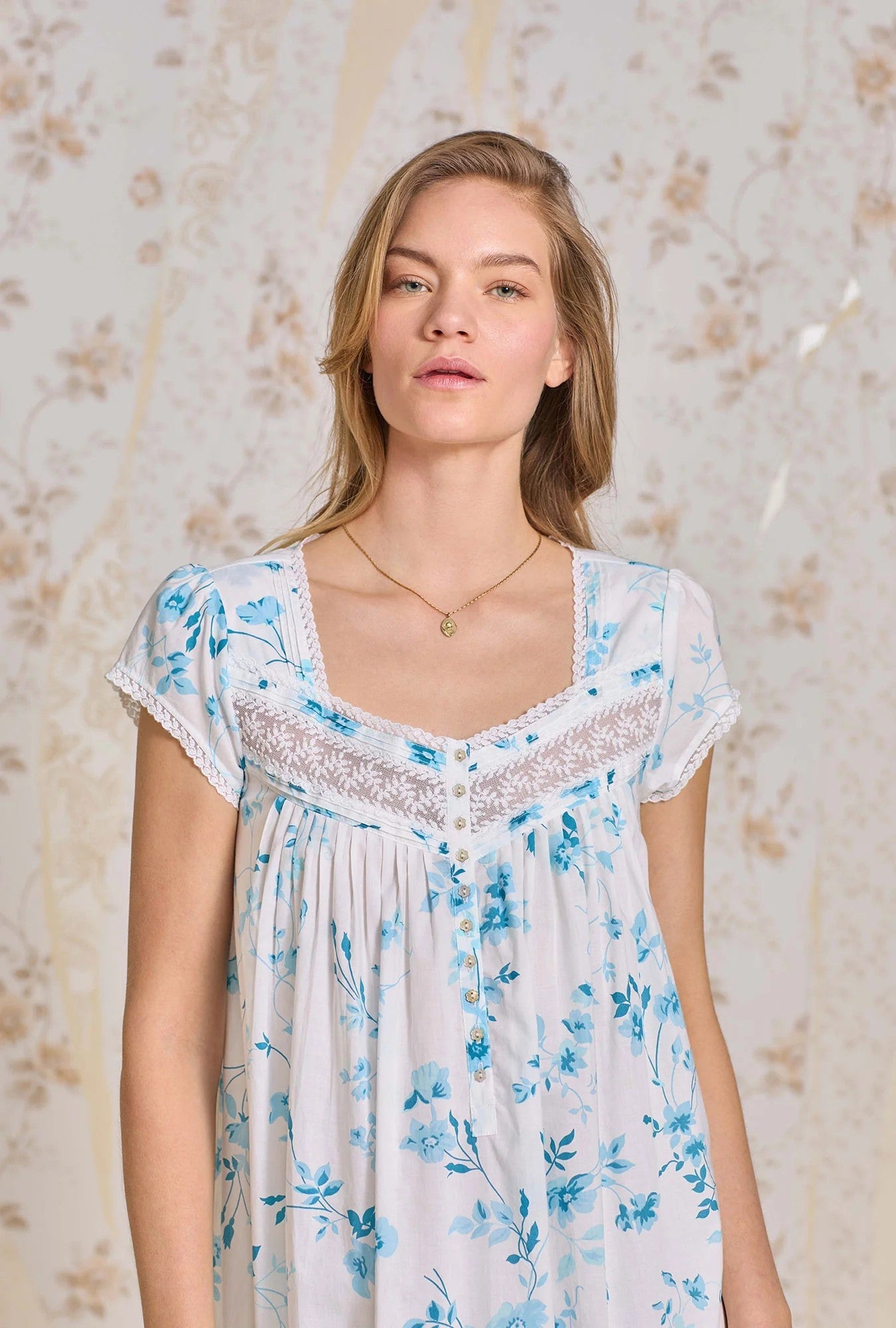 Aqua Dream Cotton Lawn Ballet Nightgown - Aqua - 5