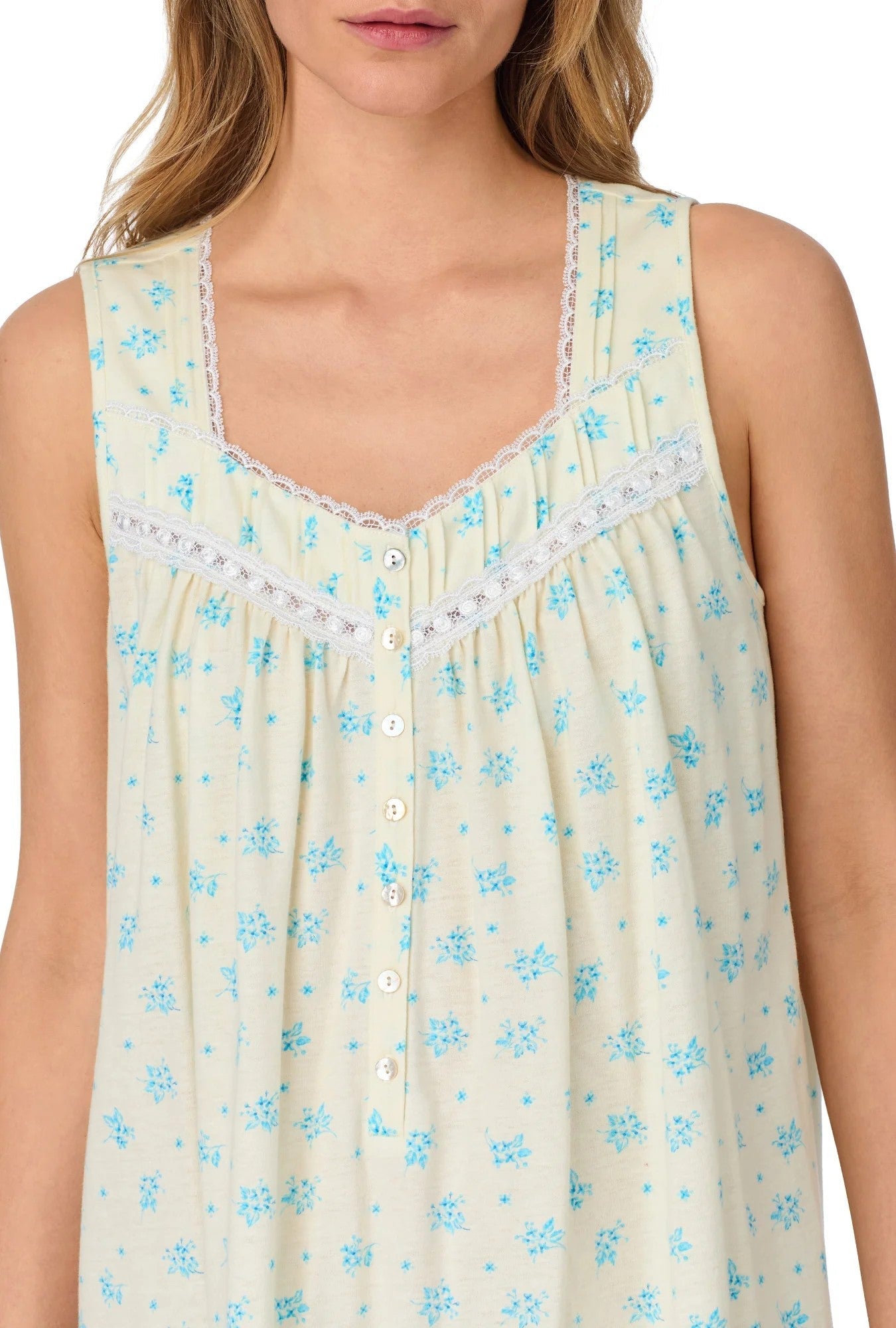 Chamomile Sky Cotton Knit Ballet Nightgown - Yellow - 4