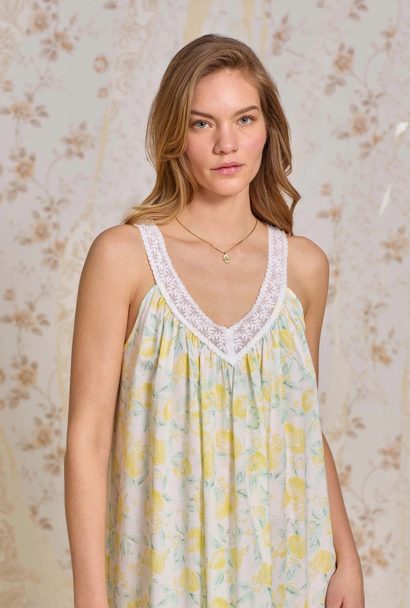 The "Faye" Limoncello Cotton Lawn Ballet Nightgown - Yellow - 4