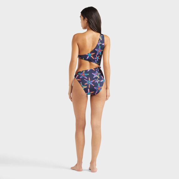 Women Asymetric One-piece Swimsuit Disco Stars - 2