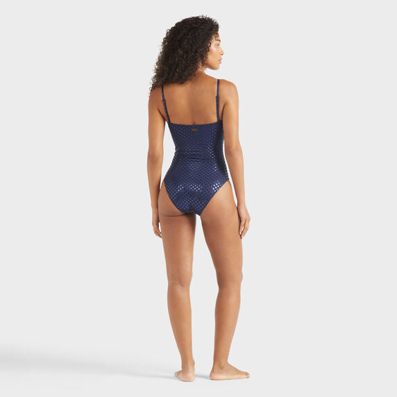 Women Bustier One-piece Swimsuit Relief Sparkling - 2