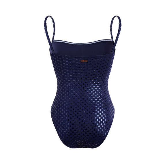 Women Bustier One-piece Swimsuit Relief Sparkling - 4