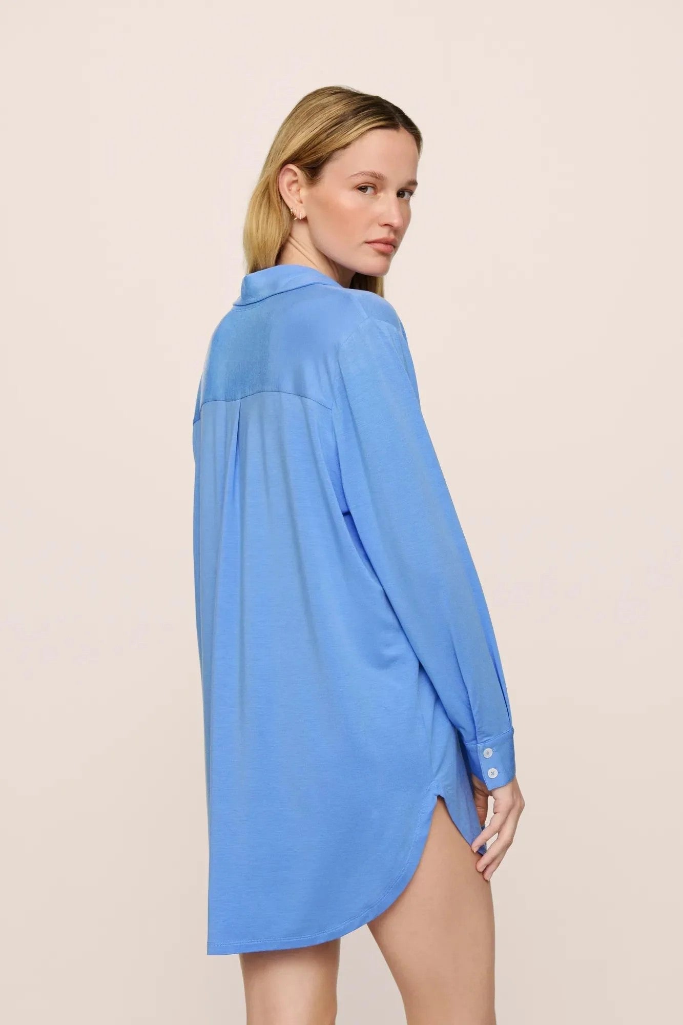 Gisele TENCEL™ Modal Boyfriend Sleepshirt - Blue - 2